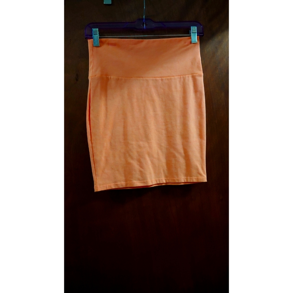 Orange Pencil Skirt